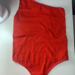 Ruby and Jenna Red orange bodysuit